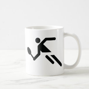 schwarze Tennisikone Kaffeetasse