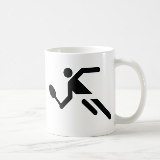 schwarze Tennisikone Kaffeetasse (Rechts)