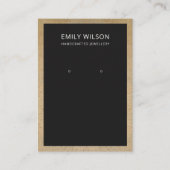 SCHWARZE TERRACOTTA-TEXTURE-GRENZANZEIGE VISITENKARTE (Vorderseite)