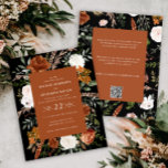 Schwarze Terrakotta Blumenzwiebeldetails<br><div class="desc">Budget rustikale Aquarellblumen Hochzeit einladen und Details Karte. Mit schönem Rost,  Terrakotta,  rot-rosa,  schwarz und schlängelgrüne Pampas Gras Eukalyptus Aquarell Details. Diese moderne Hochzeitsfeier lädt zum Set des Stils für Ihren großen Tag ein.</div>