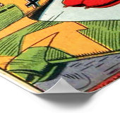 SCHWARZE TERROR Cooles Vintages Comic Buchabdeckun Poster (Ecke)