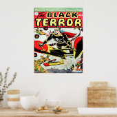 SCHWARZE TERROR Cooles Vintages Comic Buchabdeckun Poster (Küche)