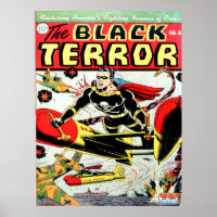 SCHWARZE TERROR Cooles Vintages Comic Buchabdeckun