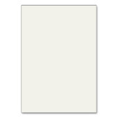 Schwarze Text Hochzeit Creme Tischnummer (Rückseite)