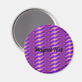 Schwarze Text Kreis Magnet (Vorderseite/Rückseite)