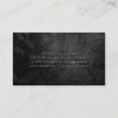 Schwarze Textur | Paint Brushed Business Card Visitenkarte (Rückseite)