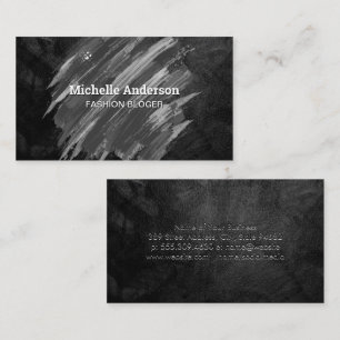 Schwarze Textur Paint Brushed Business Card Visitenkarte