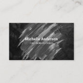 Schwarze Textur | Paint Brushed Business Card Visitenkarte (Vorderseite)