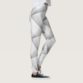 Schwarze Texturen auf weißem Hintergrund Leggings (Rechts)