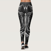 Schwarze texturierte "Ratti_Creative_Arts"-Legging Leggings (Rückseite)
