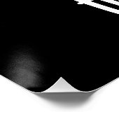 Schwarze Think Happy Thoughts Rainbow Poster (Ecke)