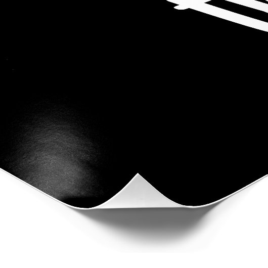 Schwarze Think Happy Thoughts Rainbow Poster (Ecke)