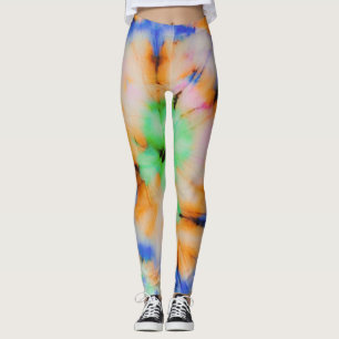 Schwarze Tie Dye, grungy Vintage. Leggings