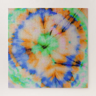 Schwarze Tie Dye, grungy Vintage. Puzzle