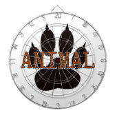 Schwarze Tierpfoten Dartscheibe (vorne)