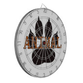 Schwarze Tierpfoten Dartscheibe (Vorderseite Links)