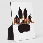 Schwarze Tierpfoten Fotoplatte (Seite)