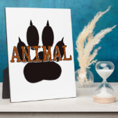 Schwarze Tierpfoten Fotoplatte (Seite)