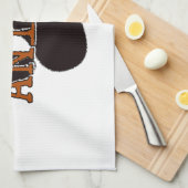 Schwarze Tierpfoten Geschirrtuch (Viertel Falte)