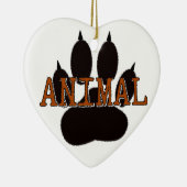 Schwarze Tierpfoten Keramik Ornament (Rechts)