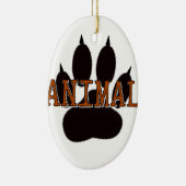 Schwarze Tierpfoten Keramikornament (Rechts)