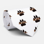 Schwarze Tierpfoten Krawatte (Gerollt)