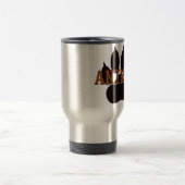 Schwarze Tierpfoten Reisebecher (Mittel)