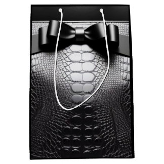 Schwarze Tierwerbung/Bow/Geschenktasche Mittlere Geschenktüte