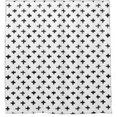 Schwarze Tinte schüren Quermuster Duschvorhang (Vorderseite)