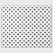 Schwarze Tinte schüren Quermuster Geschenkpapier (Flach)