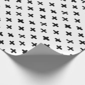 Schwarze Tinte schüren Quermuster Geschenkpapier (Ecke)