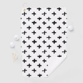 Schwarze Tinte schüren Quermuster Golfhandtuch (Insitu)