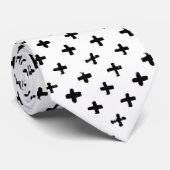 Schwarze Tinte schüren Quermuster Krawatte (Gerollt)