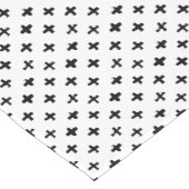 Schwarze Tinte schüren Quermuster Kurzer Tischläufer (Ecke)