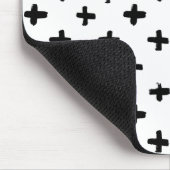 Schwarze Tinte schüren Quermuster Mousepad (Ecke)