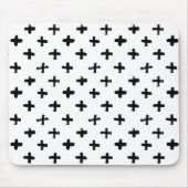 Schwarze Tinte schüren Quermuster Mousepad (Vorne)