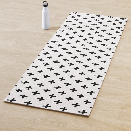 Schwarze Tinte schüren Quermuster Yogamatte (Beispiel)
