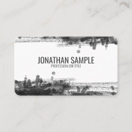 Schwarze Tinte | Schwarze Farbe Abstrakt Visitenkarte
