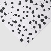 Schwarze Tintenkleckse Seidenpapier (Ausschnitt)