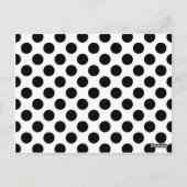 Schwarze Tischnummer-Postkarte mit Punkten Postkarte (Rückseite)