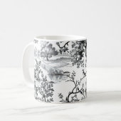 Schwarze Toile Kaffeetasse (Vorderseite Links)