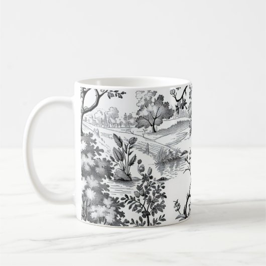 Schwarze Toile Kaffeetasse (Links)