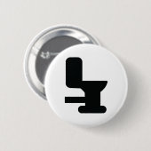schwarze Toilettenikone Button (Vorne & Hinten)