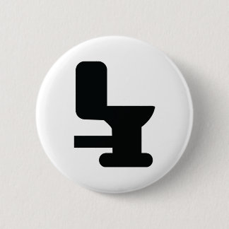 schwarze Toilettenikone Button