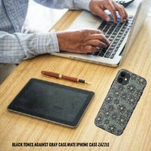Schwarze Töne gegen Grau Case-Mate iPhone Hülle