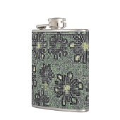 Schwarze Töne gegen Grau Flachmann (Links)