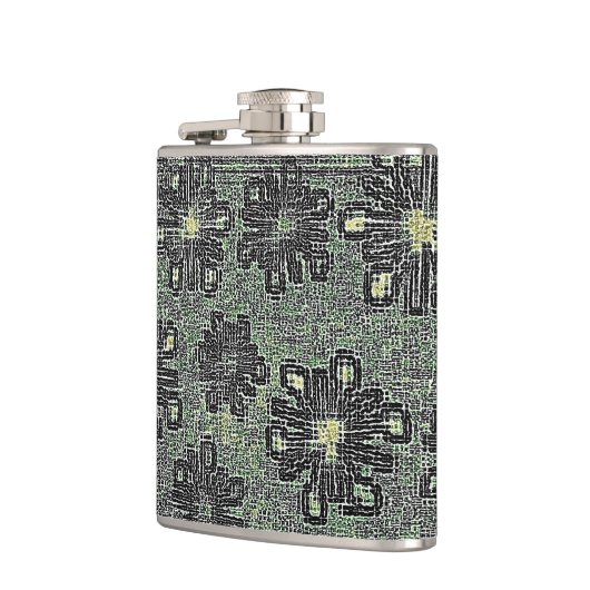 Schwarze Töne gegen Grau Flachmann (Links)