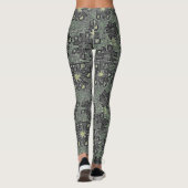 Schwarze Töne gegen Grau Leggings (Rückseite)