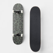 Schwarze Töne gegen Grau Skateboard (Vorderseite)