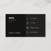 Schwarze Töne Visitenkarte (Rückseite)